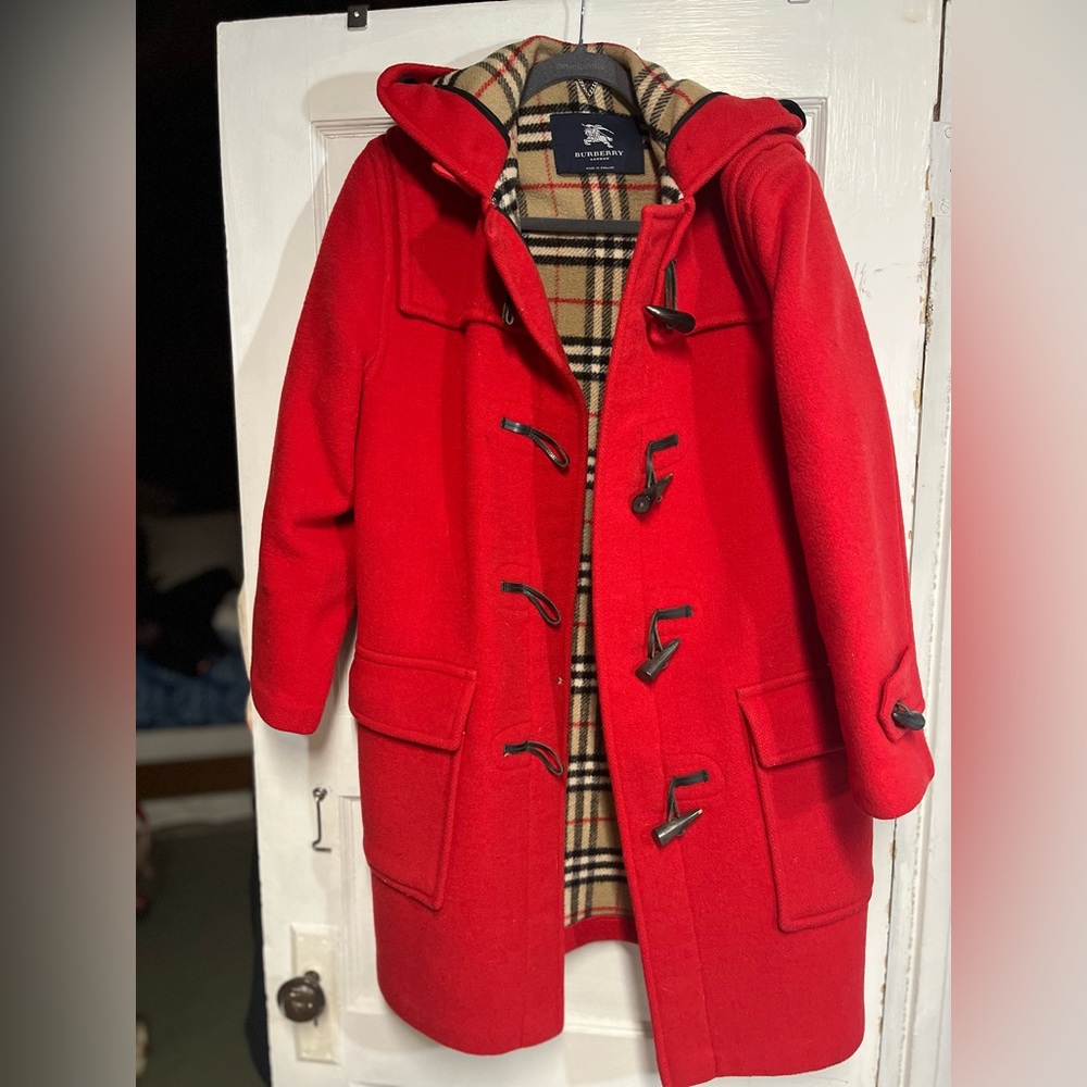 Burberry technical wool pea coat